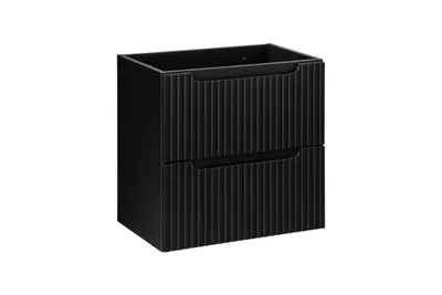 Immagine prodotto di Mobile Bagno Nero Da 60 Cm Sotto Lavabo Con Frontale Scanalato