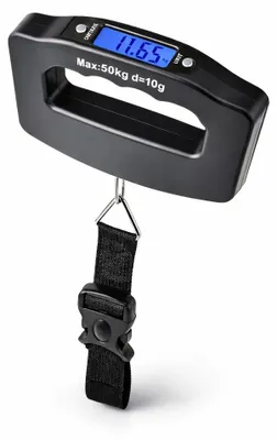 Immagine prodotto di Bilancia da bagaglio digitale - Fino a 50 kg - Display LCD - Valigia - Viaggi