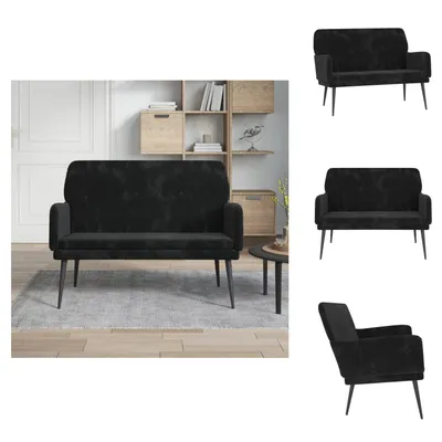 Immagine prodotto di vidaXL Panca nera 108x79x79 cm in velluto - Panche