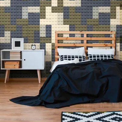 Productafbeelding van Profhome 770651-GU Fotobehang kinderbehang mat grijs olijfgroen 1,59 m x 2,8 m