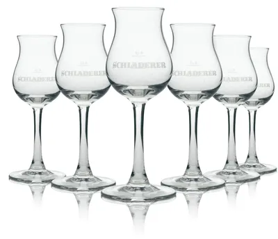 Produktbild von 6x Schladerer Schnaps Glas Kelch 2/4cl