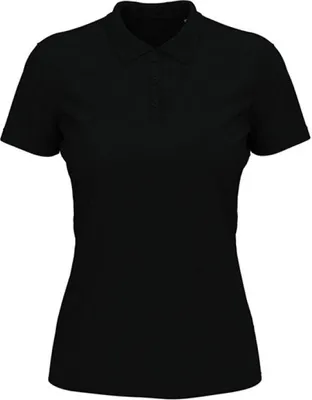 Produktbild von Stedman ST9160 | Lux Polo Women Damen Poloshirt - Farbe: Black Opal - Größe: S