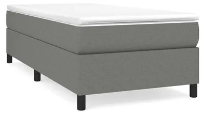 Obrázek produktu pro vidaXL Box spring bed frame dark grey 90x190 cm fabric