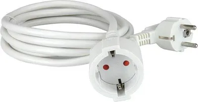Productafbeelding van Schuko verlengkabel 2 meter H05VV-F 3G1, 5 mm² - Wit