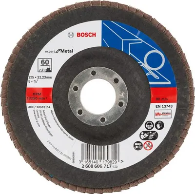 Produktbild von Fächerschleifscheibe X551 Expert for Metal, gewinkelt, 125 mm, 60, Glasgewebe