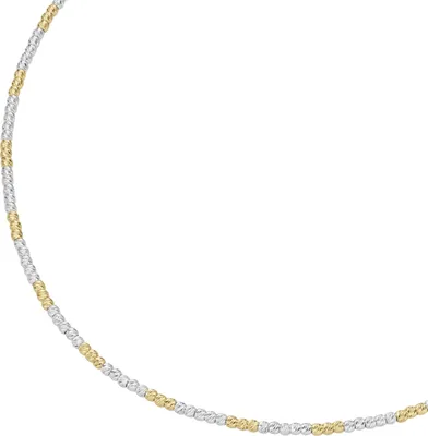 Produktbild von Collier Smart Jewel mit facettierten Kugeln, Silber 925 Silber - vergoldet Bicolor 45 cm