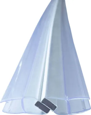 Produktbild von Bagnoxx 2x 2m Duschdichtung versetzt, Magnet Dichtung für Duschkabine, 8mm Glasstärke, 90 & 180 Grad, transparent, magnetische Duschtürdichtung an Glastür oder Schiebetür, einseitige Öffnung
