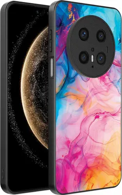 Produktbild von Geeignet für Huawei Mate 70 Telefon Fall mit Regenbogen Acryl Marmor Print - TPU Backcover Fall Regenbogen Acryl Marmor Design - Smartphonica