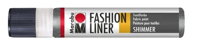 Produktbild von Marabu Fashion-Liner, Schimmer-Schwarz 574, 25 ml, Schwarz, 25 ml, 1 Stück(e)