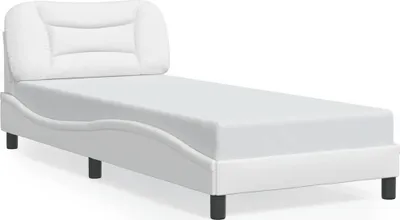 Obrázek produktu pro Rám postele bez matrace "Hvar" bílý 90x190 cm Imitace kůže