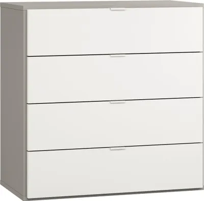 Produktbild von Kommode Bellaco 11, Farbe: Grau / Weiß - Abmessungen: 92 x 90 x 47 cm (H x B x T)