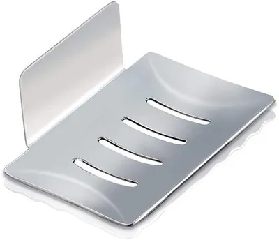 Produktbild von Selbstklebende Seifenhalter - Edelstahl - Für Bad und Küche - Silber