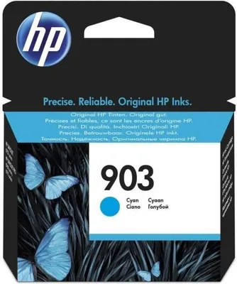 Produktbild von Tintenpatrone, HP 903 Cyan Original (T6L87AE), für OfficeJet Pro 6950, 6960, 6970