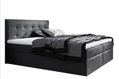 Immagine prodotto di Letto imbottito moderno Letti Letto matrimoniale Struttura letto Letto matrimoniale 160x200 Nero