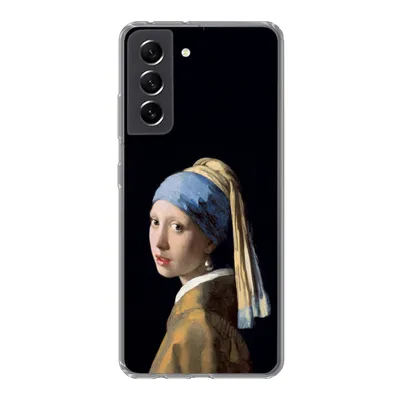 Produktbild von MuchoWow® Handyhülle Schutzhülle Hülle für Samsung Galaxy S21 FE Mädchen mit Perlenohrring - Vermeer - Kunst Silikon Softcase Handy Hülle - Mobiltelefonhülle