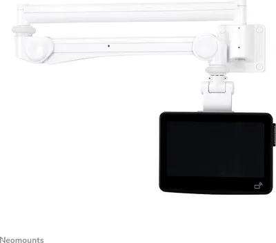Produktbild von Neomounts FPMA-HAW300 Medizinische Wandhalterung für Monitore 10-24" - H 115-135 cm - Gasfeder, 3 kg, 25,4 cm (10"), 61 cm (24"), 100 x 100 mm, Höhenverstellung, Weiß