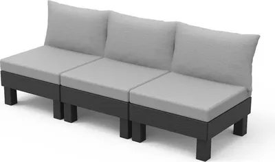 Zdjęcie produktu dla Meble ogrodowe Keter Elements sofa 3-osobowa grafitowa