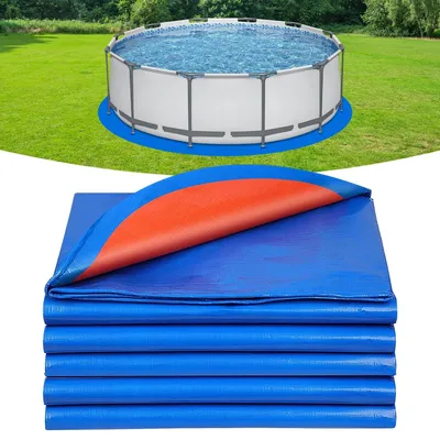 Produktbild von Schwimmbadunterlage, extra dick – Schutzmatte – Bodenschutzplane – Faltbar – Wasserdicht – Für Rahmenpools 3/3,6/4,6 m – Schwimmbadmatte