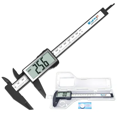 Obrázok produktu pre Digitálna posuvná mierka s veľkým LCD displejom, 150 mm, s možnosťou prepínania medzi milimetrami a palcami, ľahké meracie nástroje