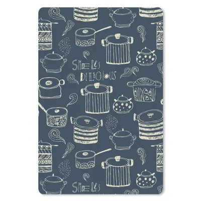 Produktbild von MuchoWow® Mauspad Mousepad Muster - Pfannen - Kochen 40x60 cm - Mousepads - Maus Mat - Pad - Mausunterlage - Schreibtisch Accesoire