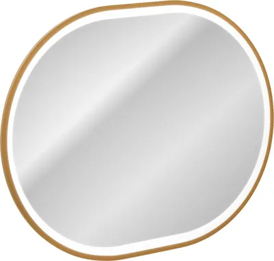 Produktbild von FURNLUX Wandspiegel Lustro Grau Spiegel Und Gold 70cm / Hauptfarbe: Gold / Abmessungen: 70 x 90 x 4 cm