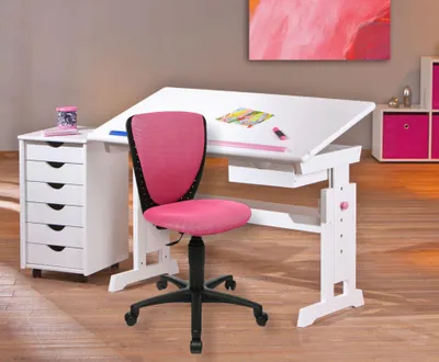 Kinderschreibtisch BARU mit Stuhl High S`Cool und Rollcontainer SIMON