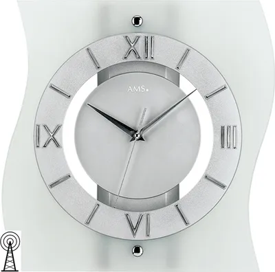 Produktbild von AMS Funk-Wanduhr, Funkwerk, 30x32x6cm, 5909