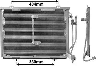 Produktbild von VAN WEZEL 30005245 Kondensator Klimaanlage Klimakondensator passend für MERCEDES-BENZ C-Klasse Limousine (W202)