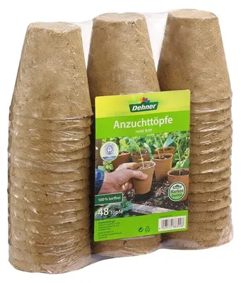 Zdjęcie produktu dla Doniczka do siewu - Doniczki Ø 8 cm, wysokość 9 cm - Celuloza - 48 sztuk