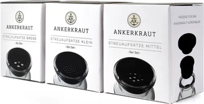 Produktbild von Korkenglas Streuaufsatz, 3er-Set 3 Lochgrößen