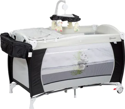 Produktbild von BabyGo Reisebett Sleeper Deluxe, Schwarz, inkl. Wickelauflage