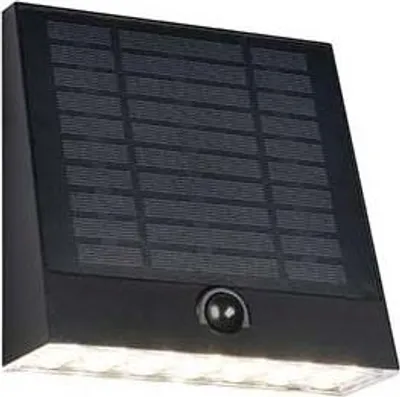 Produktbild von LED Außenwandleuchte, schwarz, Sensor, Akku, H 15 cm