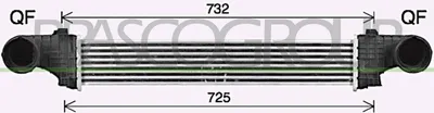 Produktbild von PRASCO ME039N003 Ladeluftkühler LLK passend für MERCEDES-BENZ E-Klasse Limousine (W211) Turbo Intercooler