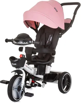 Immagine prodotto di Triciclo con parasole Chipolino - Be Active, color rosa, tessuto lino