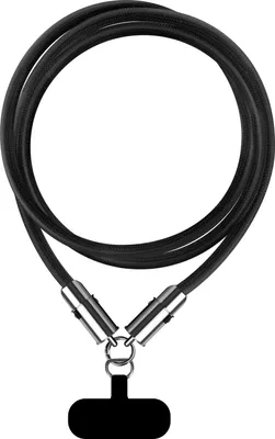 Produktbild von Avizar, Handykette mit USB-C / USB-C Kabel, 1.2m, Schwarz