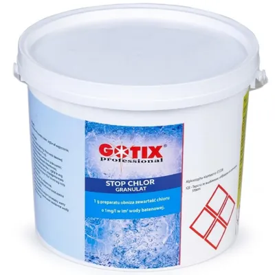 Zdjęcie produktu dla STOPCHLOR 5kg Granulat do Usuwania Chloru w Basenie Antychlor pH GOTIX
