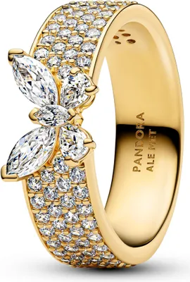 Obrázok produktu pre Pandora prsteň Šumivý motýľ 14K pozlátený 164270C01 veľkosť 52