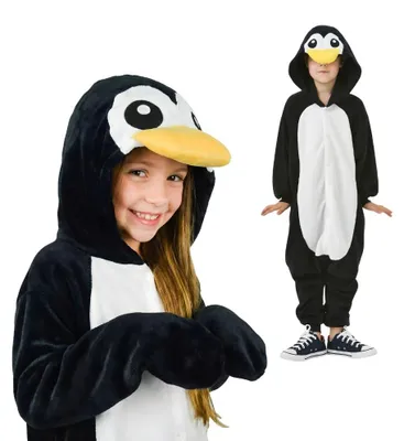 Obrázok produktu pre Pyžamo Onesie Kigurumi Kostým Prevlek Tučniak Deti 105 - 115cm