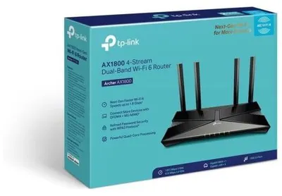 Zdjęcie produktu dla TP-LINK Router ARCHER AX1800 Black