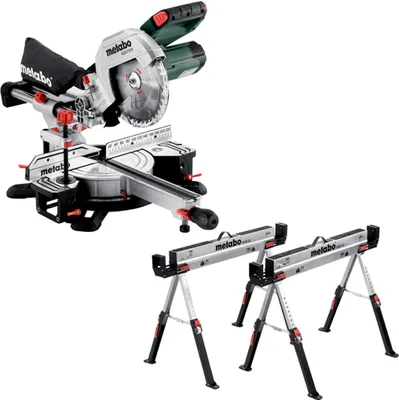 Produktbild von Metabo Kapp und Gehrungssäge KGS 216 M inkl Falt Arbeitsbock Sägebock SET MAB 82