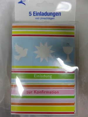 Produktbild von Einladungen - Einladungskarten Konfirmation * 5 Stck.