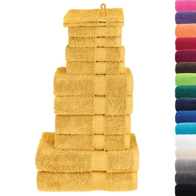 Zdjęcie produktu dla vidaXL 12-częściowy zestaw ręczników premium SOLUND Golden 600 g/m²