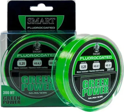 Obrázok produktu pre Maver Green Power Fluorine 300 M Monofilové vlasce Priehľadný 0,300 mm Priehľadný 0,300 mm