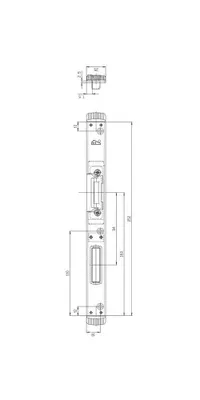 Produktbild von FUHR Schließteil Falle/Riegel U-St.25mm li.silberf - RFP55790LX