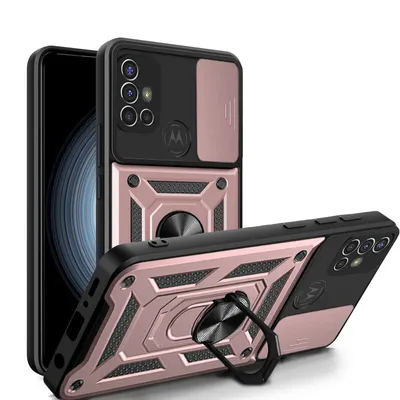 Produktbild von Outdoor Panzer Hülle Motorola Moto G10 G20 G30 Handyhülle mit Kameraschutz Ring Rosegold