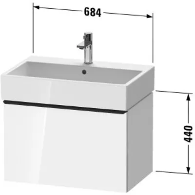 Produktbild von Duravit DE4272010550000 DN WTU WH 684x442x440 Az 1 Ei