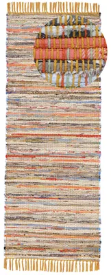 Produktbild von Flachgewebeteppich Kelim Chindi Läufer Gelb 75x240 cm | Moderner Teppich für Wohn- und Schlafzimmer