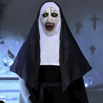 Produktbild von Halloween Maske, The Nonne Masken, Halloween Masken Horror, Gruselig Realistisch Nonnenmaske Halloween Latex Nonne Maske für Halloween Kostüm Cosplay