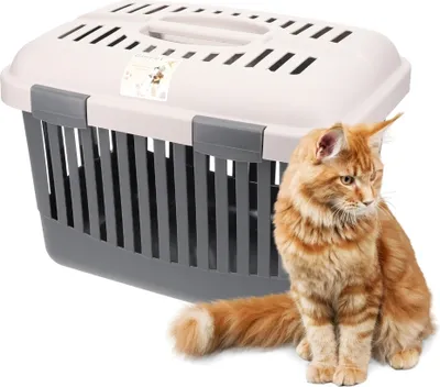 Produktbild von Transportbox Oben Öffnen Hunde Katzen Kleintier Transport Box Katzenbox Hundebox Open Top Stressfrei Dachöffnung