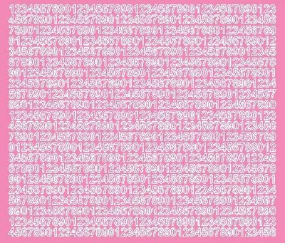 Produktbild von Selbstklebende Zahlenaufkleber, 7 mm, rosa, matt